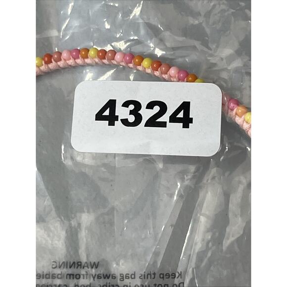 Beaded Necklaces set of 2 Clear Floral & Colorful Choker 90s Beachy Teen Casual - Picture 9 of 9